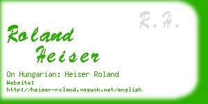 roland heiser business card